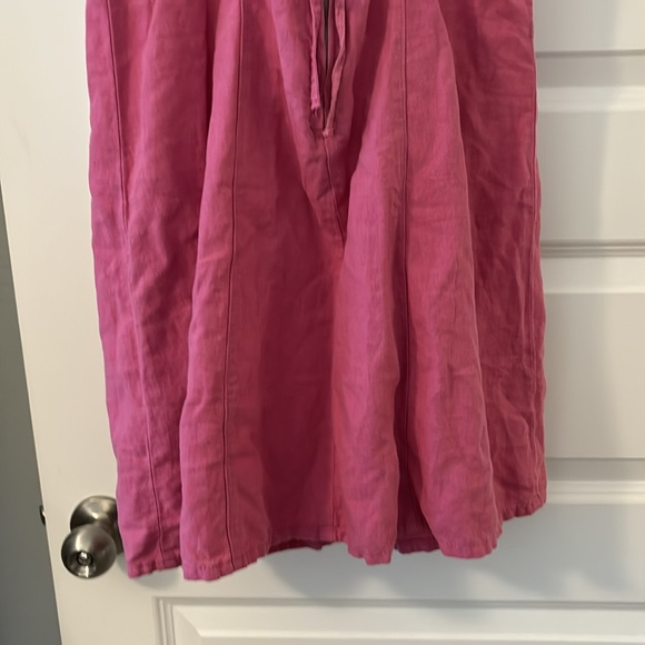 Zara pink mini slip dress with ties spaghetti straps size small linen cotton NWT - Picture 10 of 16